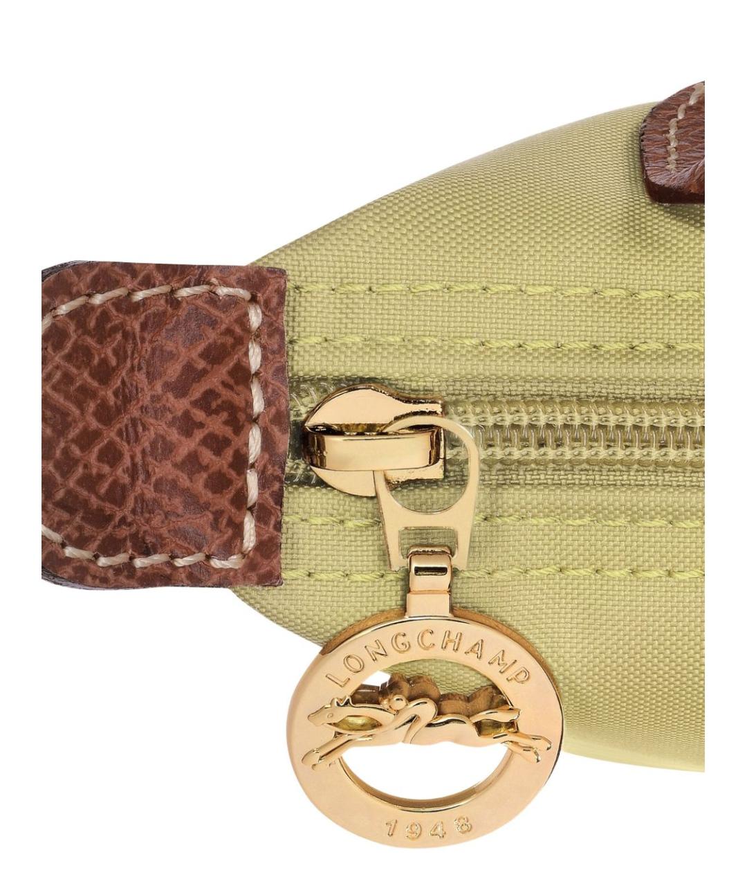 LONGCHAMP Зеленая тканевая сумка с короткими ручками, фото 4