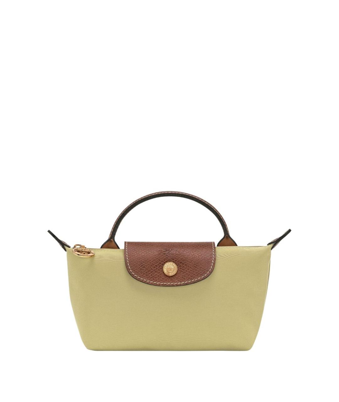 LONGCHAMP Зеленая тканевая сумка с короткими ручками, фото 1