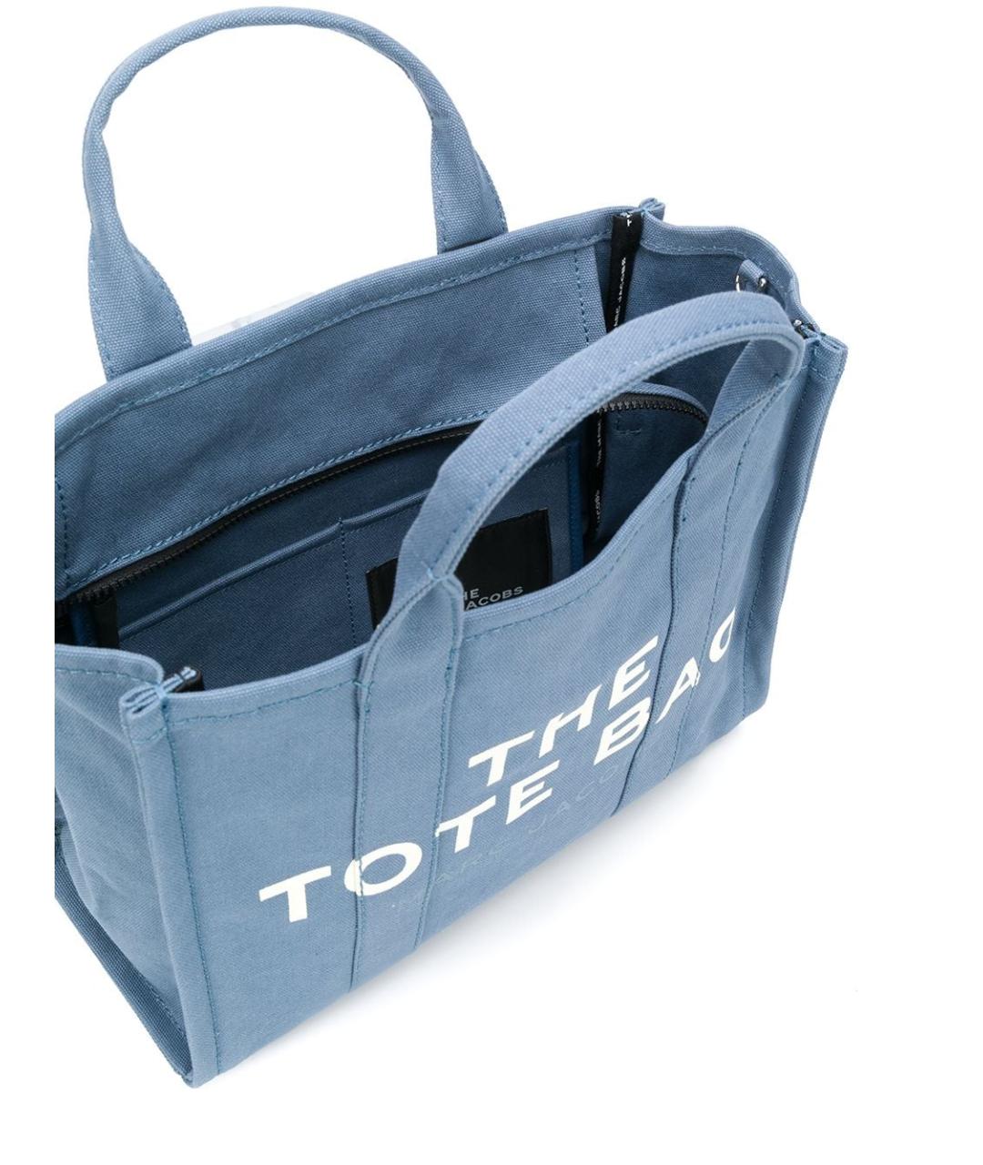 MARC JACOBS Голубая тканевая сумка тоут, фото 3
