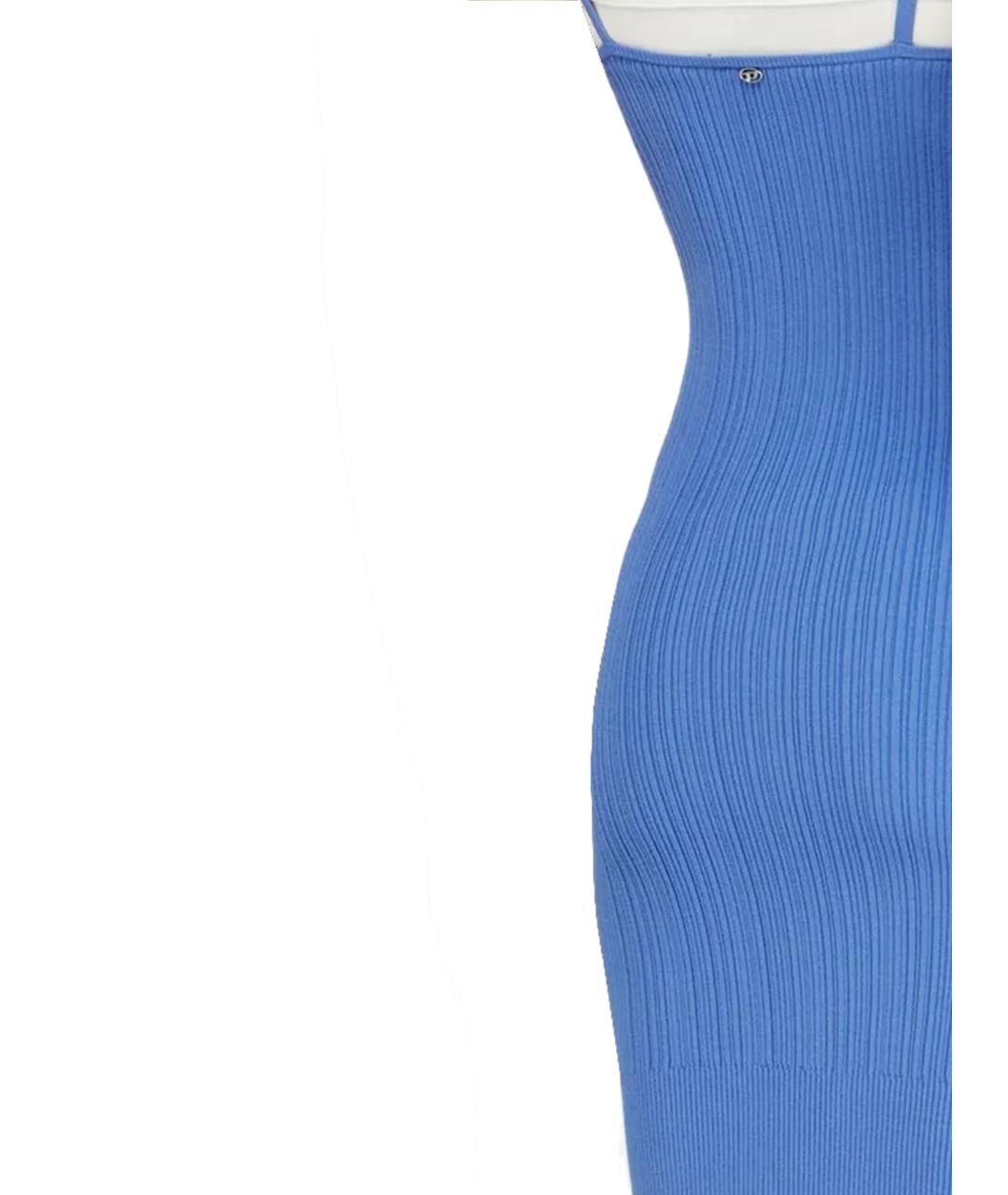 DIESEL Синее вискозное повседневное платье, фото 3