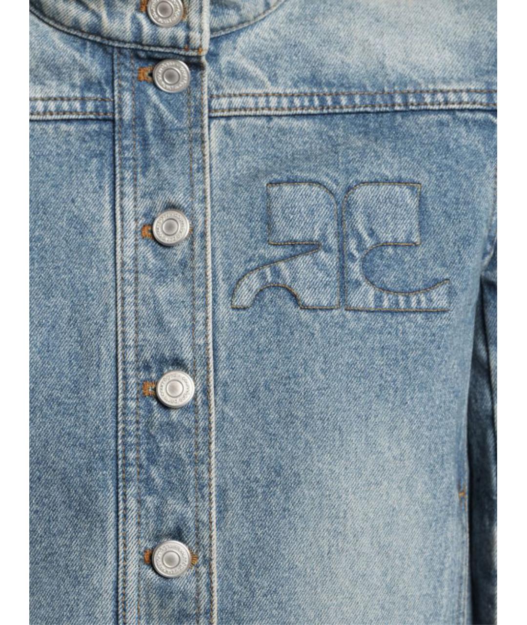 COURREGES Синяя хлопковая куртка, фото 2