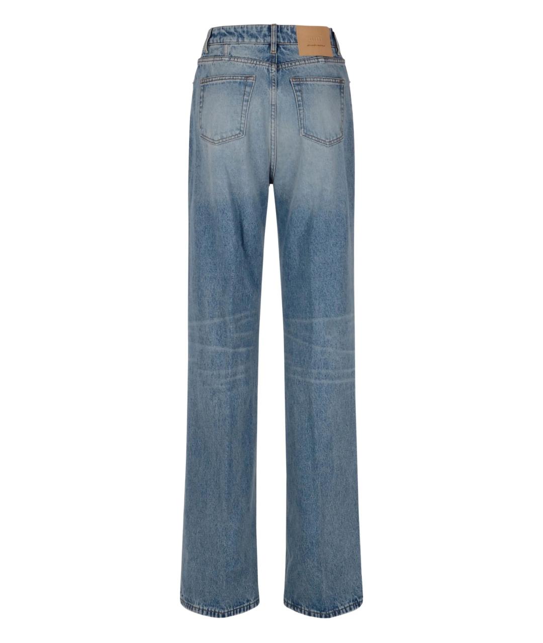 Ami Paris Синие хлопковые прямые джинсы, фото 3