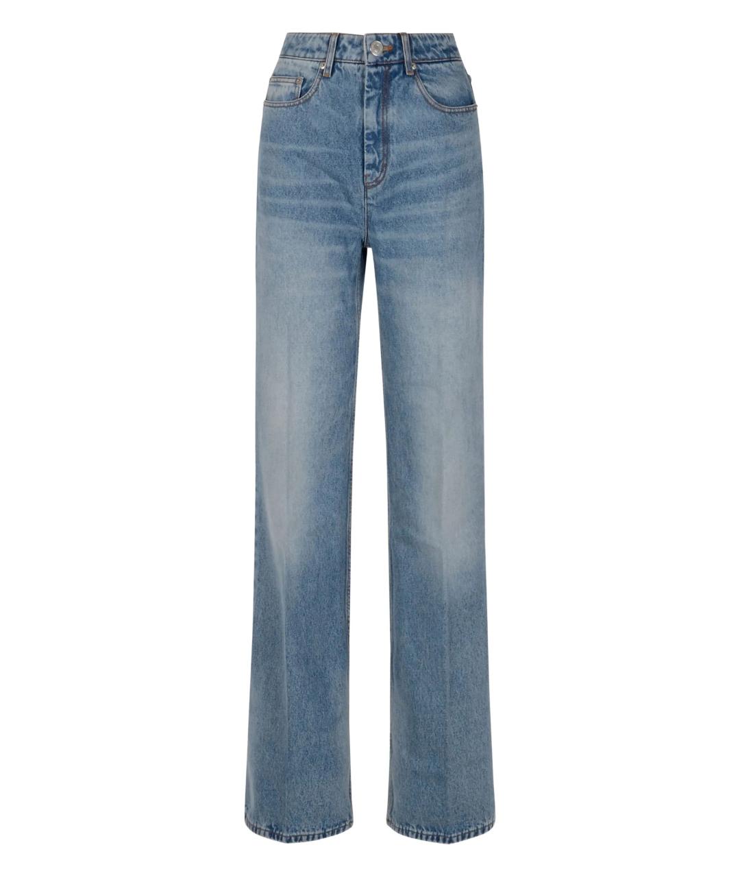 Ami Paris Синие хлопковые прямые джинсы, фото 1