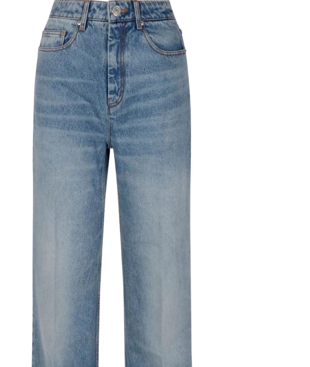 Ami Paris Синие хлопковые прямые джинсы, фото 2