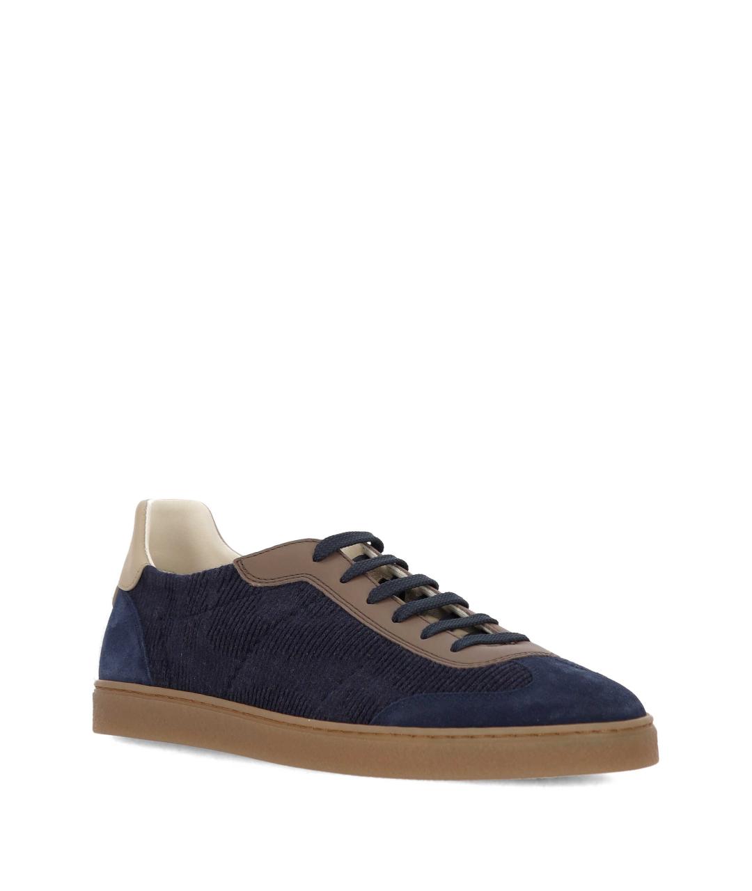 BRUNELLO CUCINELLI Текстильные низкие кроссовки / кеды, фото 2