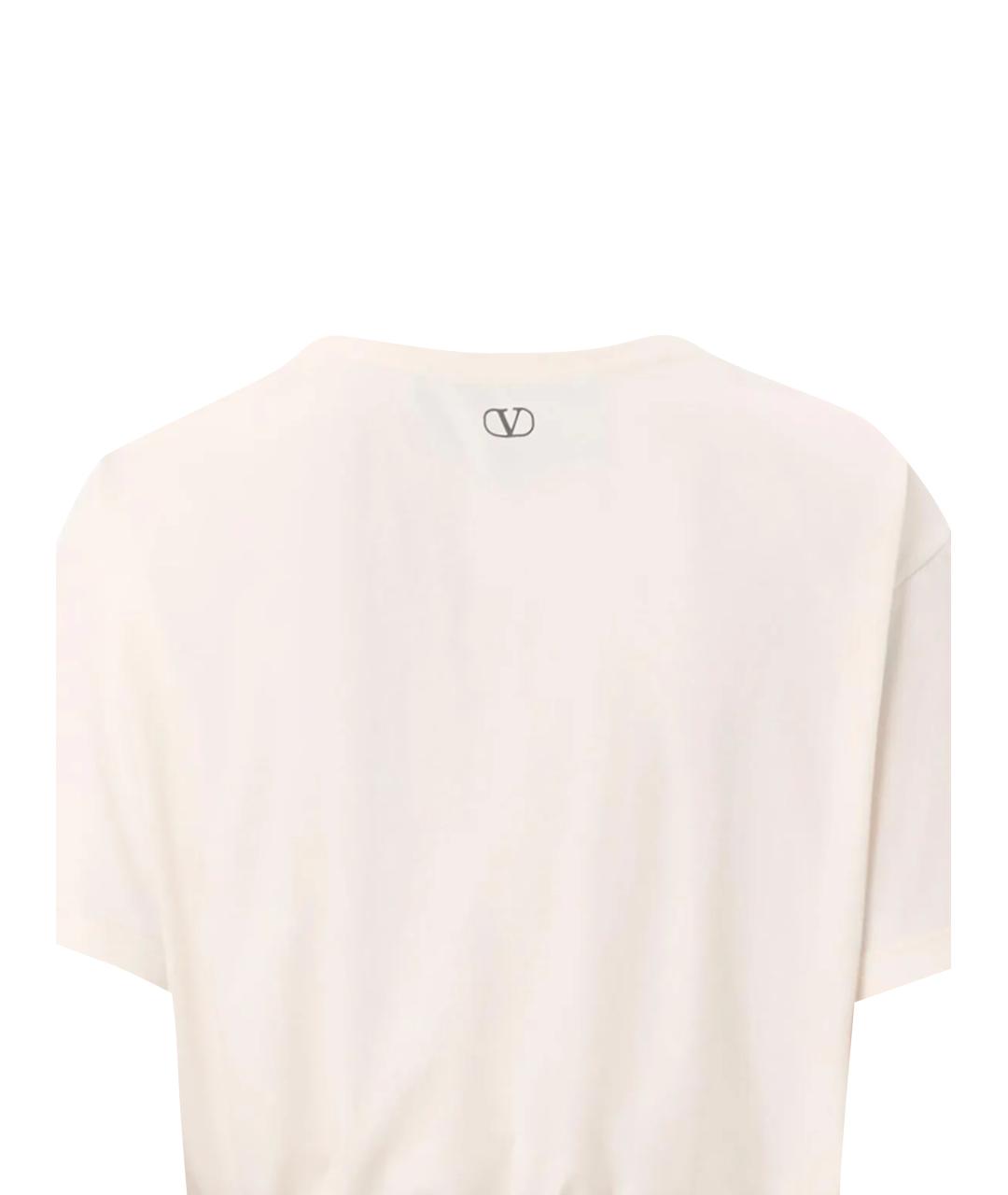 VALENTINO Белая хлопковая футболка, фото 3