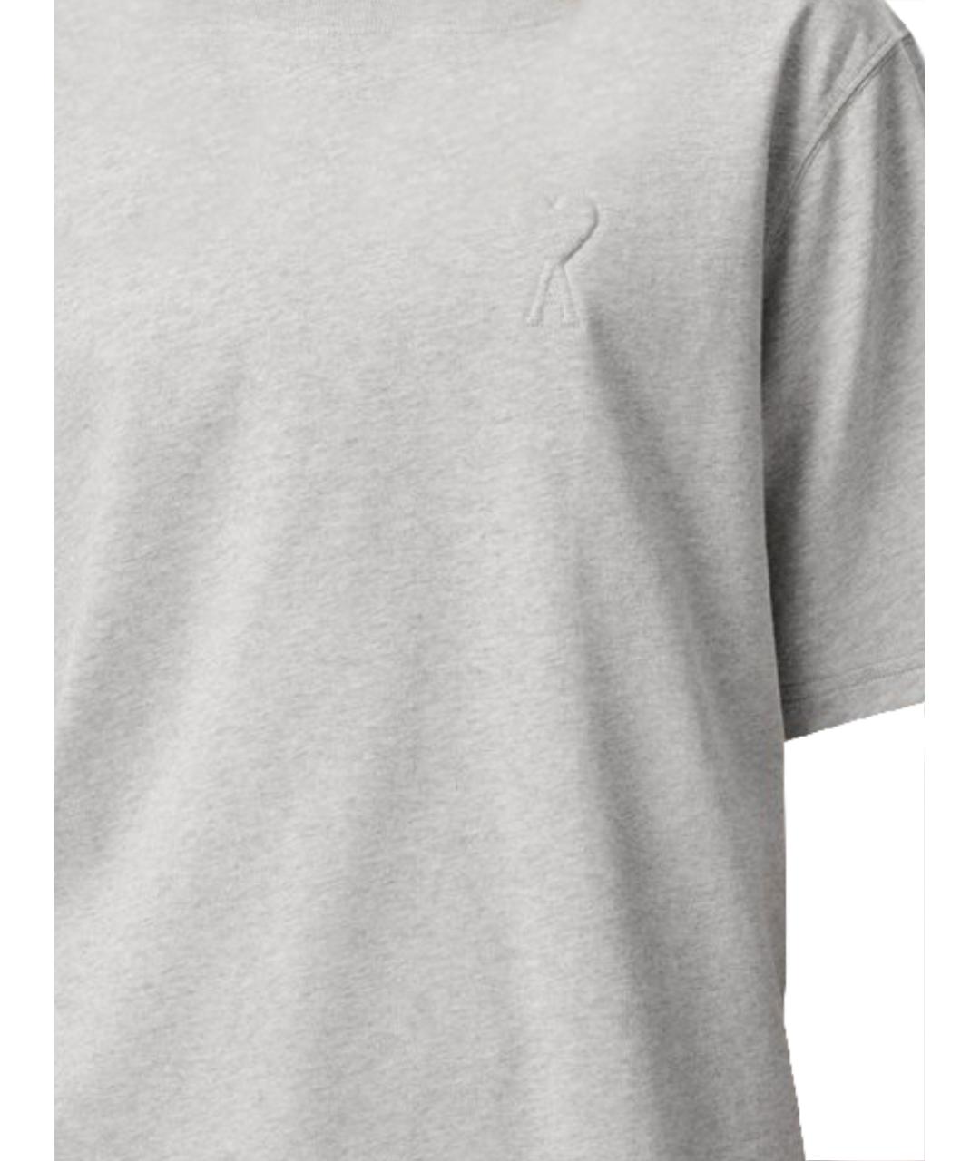 Ami Paris Серая хлопковая футболка, фото 2