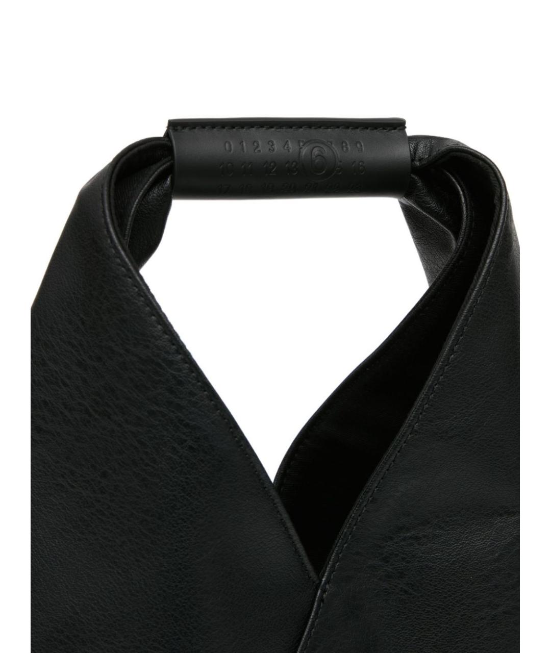 MM6 MAISON MARGIELA Черная сумка с короткими ручками из искусственной кожи, фото 4