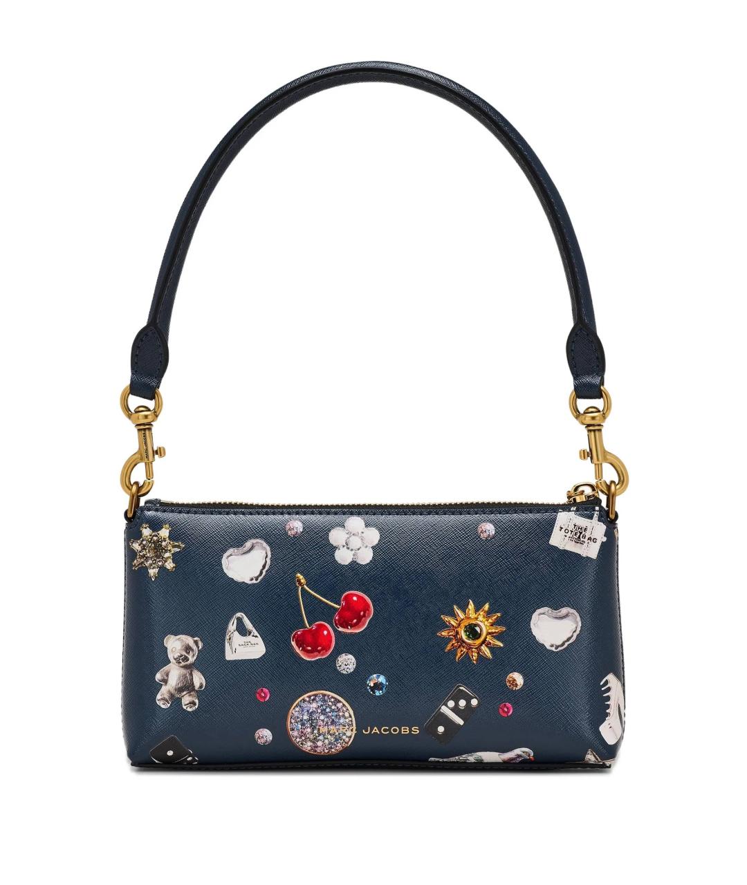 MARC JACOBS Темно-синяя кожаная сумка через плечо, фото 2