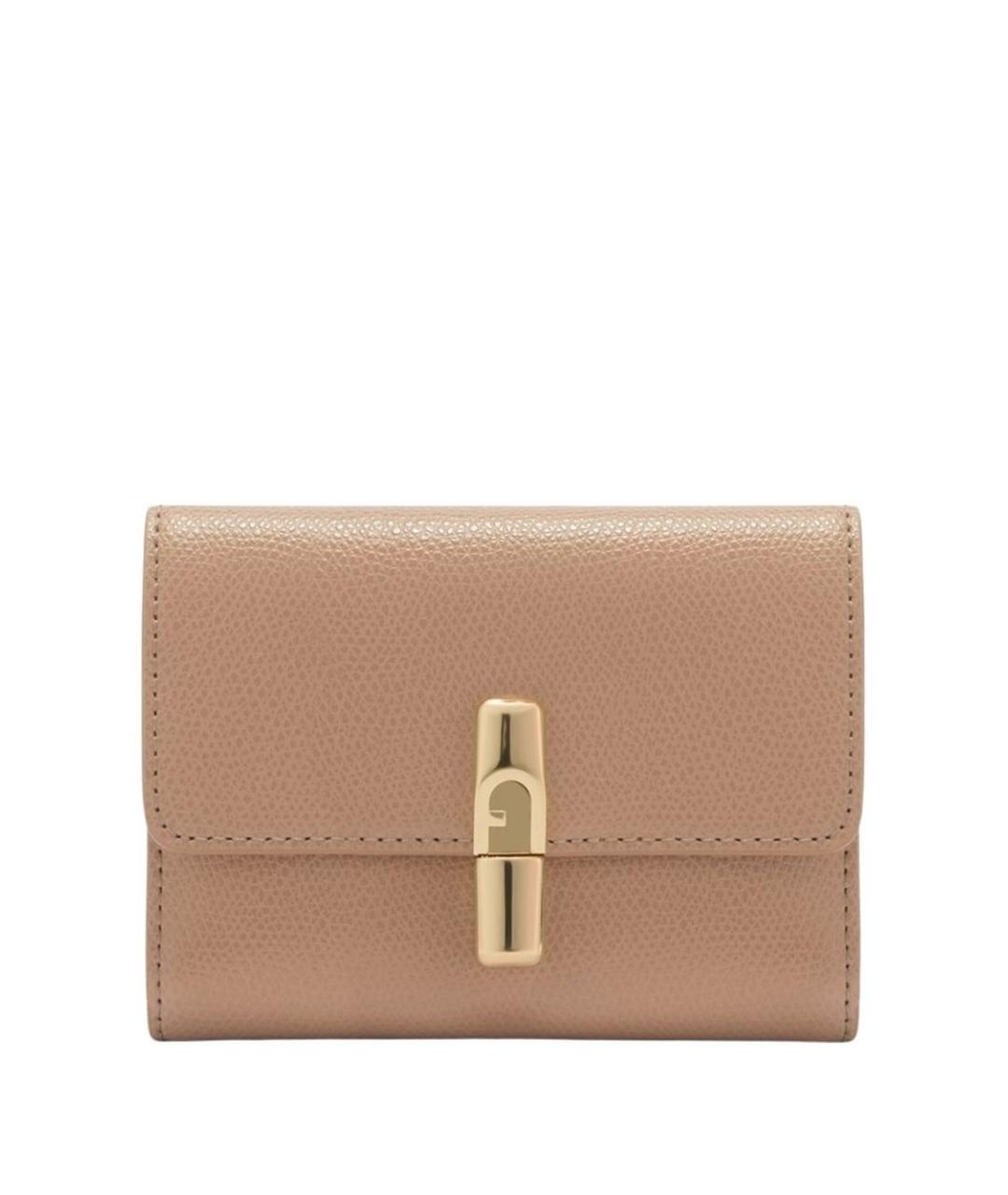 FURLA Бежевый кожаный кошелек, фото 1