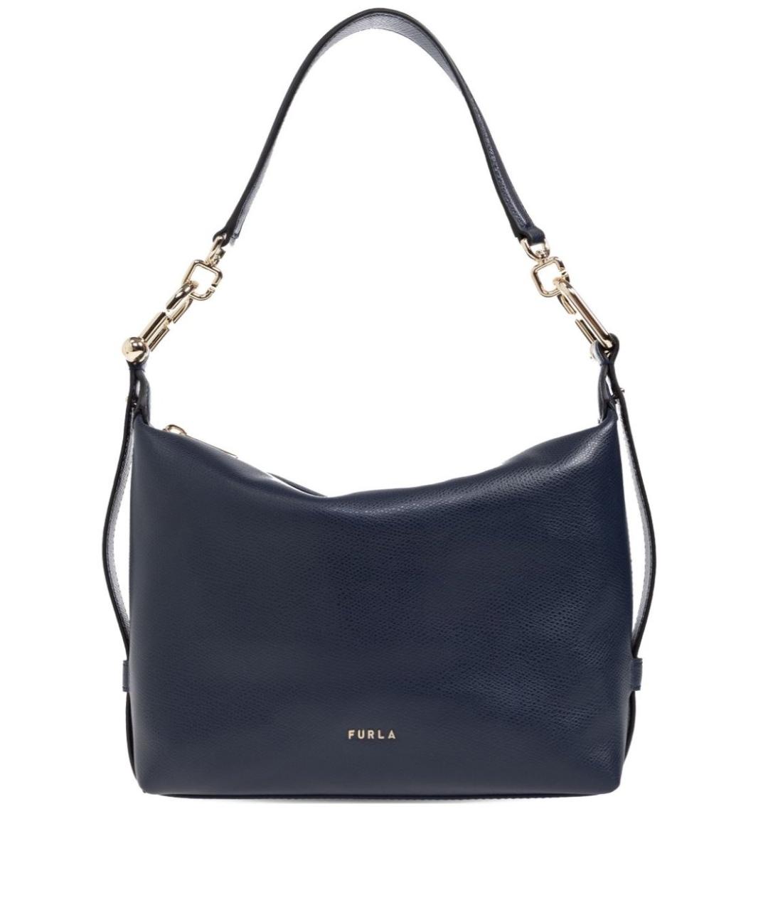 FURLA Синяя кожаная сумка через плечо, фото 1