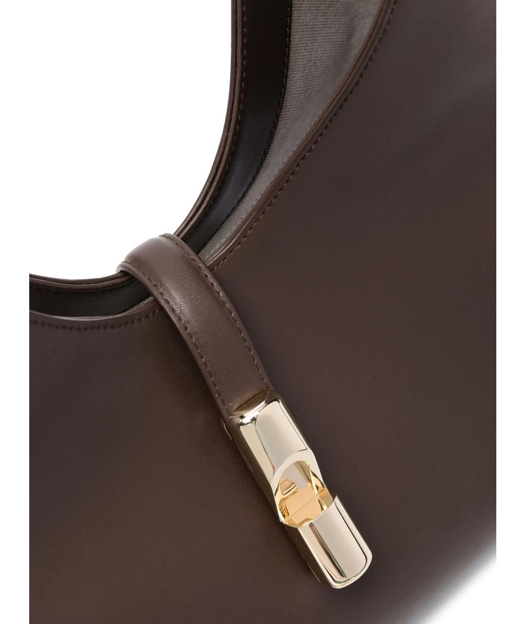 FURLA Коричневая кожаная сумка через плечо, фото 3