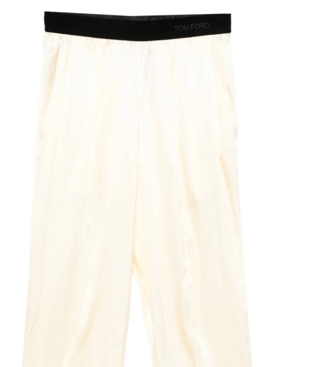 TOM FORD Желтые шелковые прямые брюки, фото 2