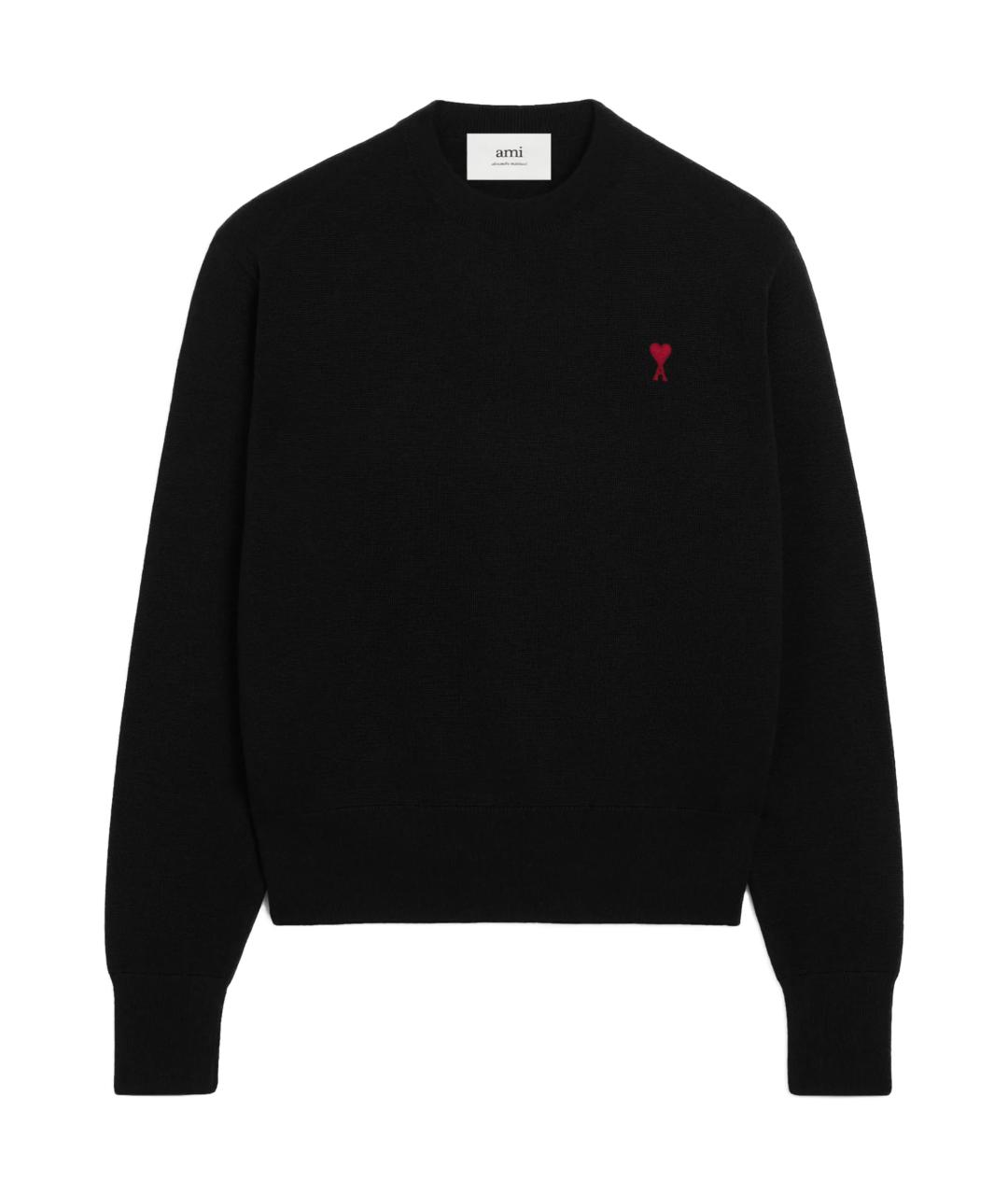 Ami Paris Черный шерстяной джемпер / свитер, фото 1