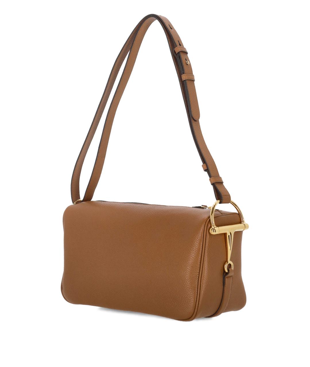 GUCCI Коричневая кожаная сумка через плечо, фото 2