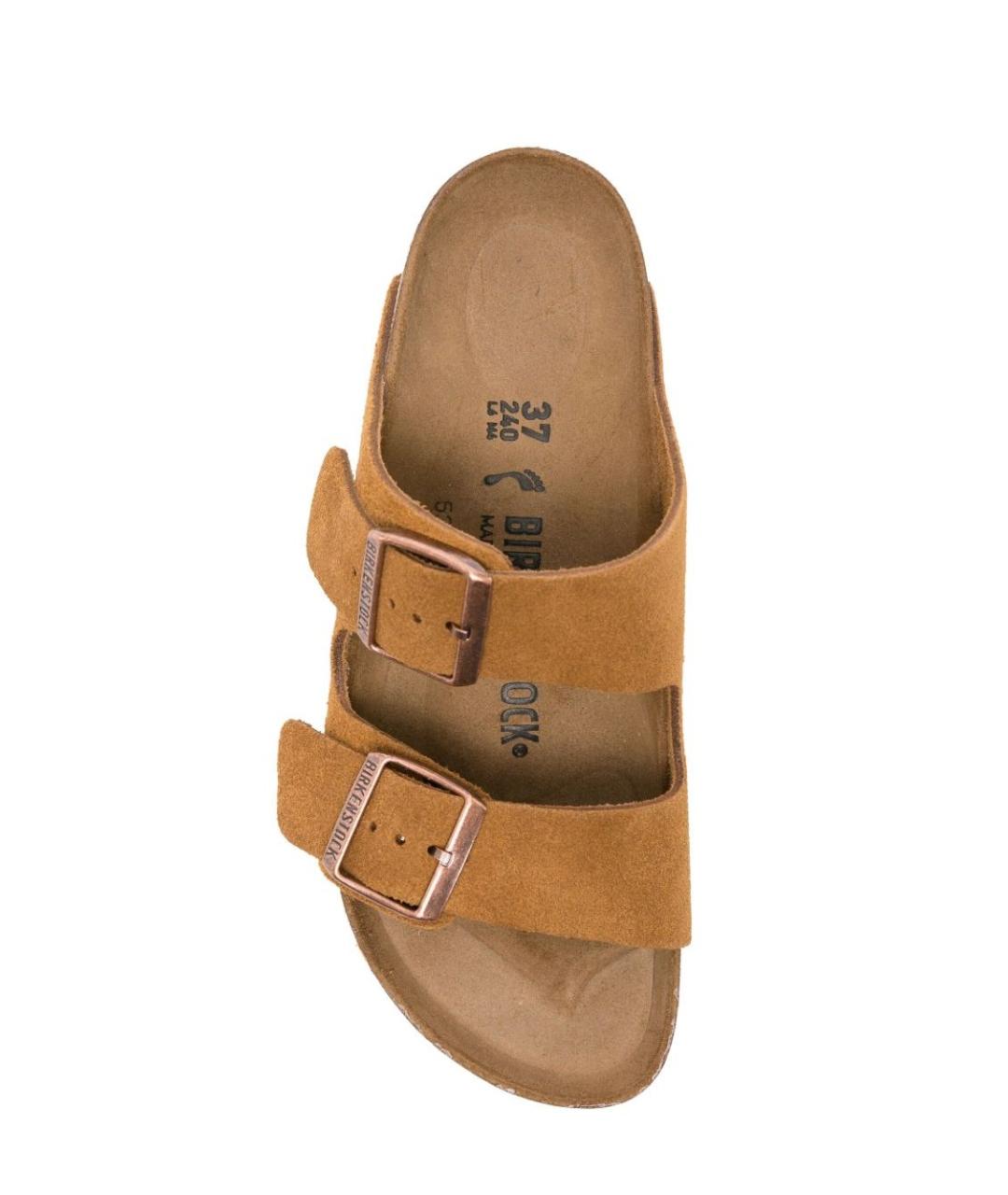 BIRKENSTOCK Коричневые замшевые сандалии, фото 4
