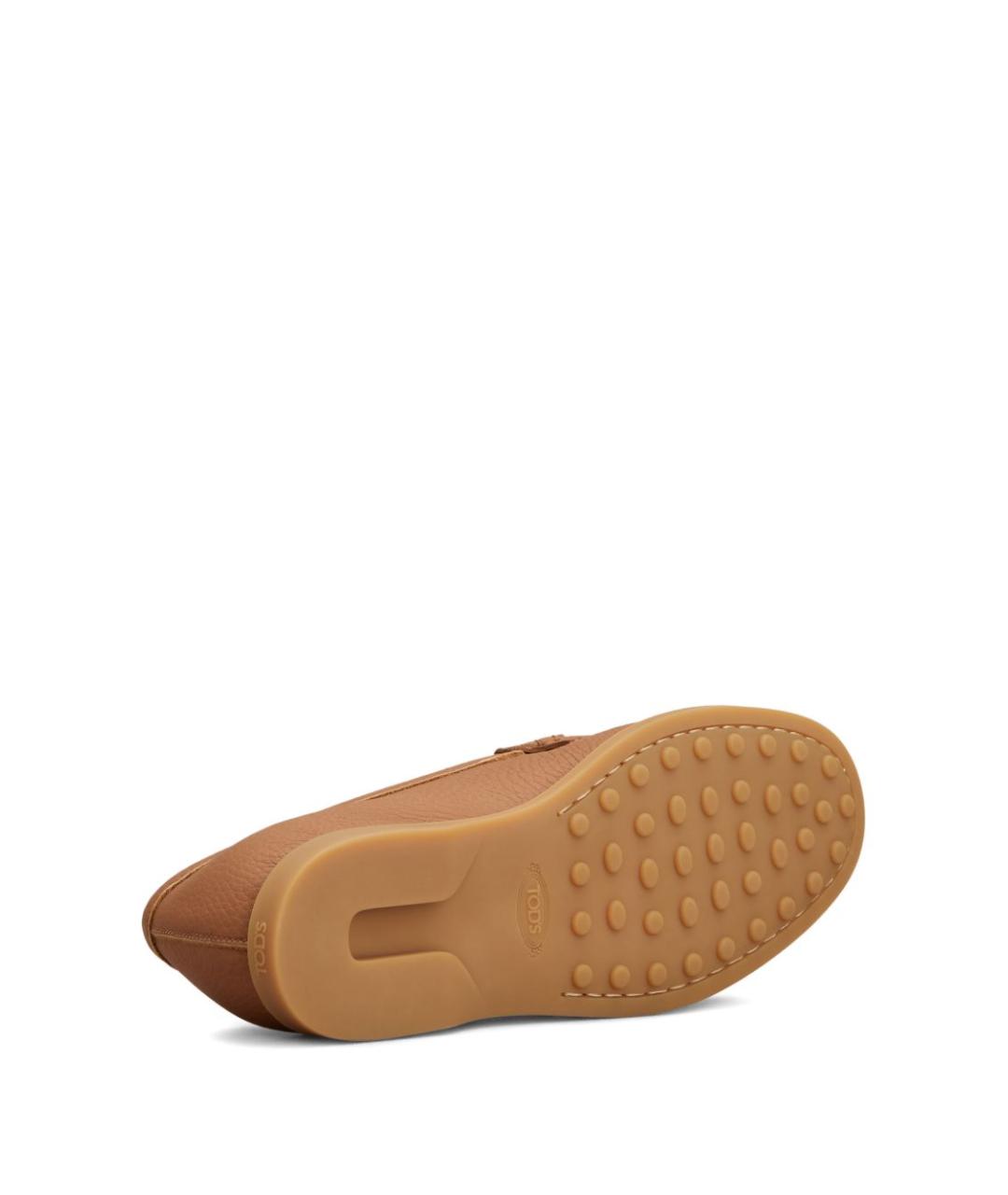 TOD'S Коричневые кожаные лоферы, фото 4