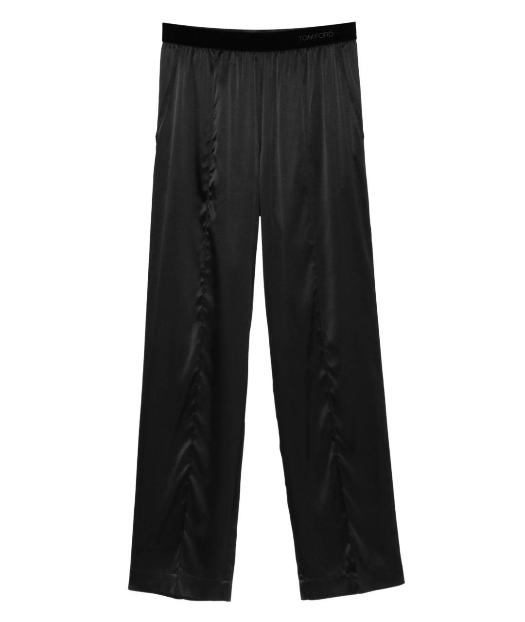 TOM FORD Черные полиамидовые прямые брюки, фото 1