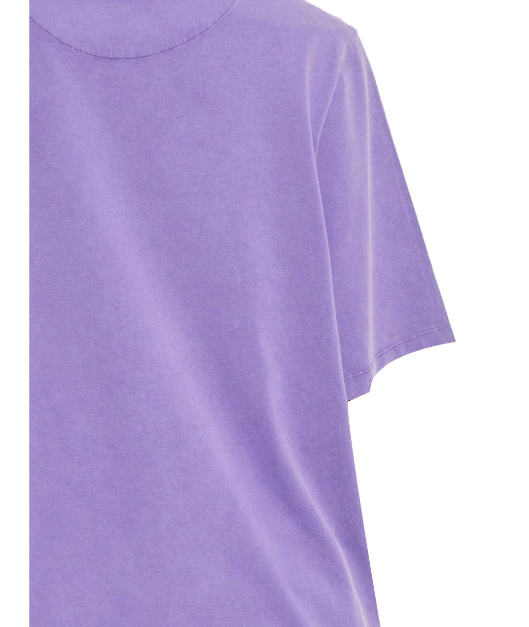 THE ATTICO Фиолетовая хлопковая футболка, фото 3