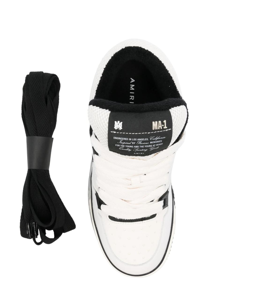 AMIRI Белые кожаные кроссовки, фото 4