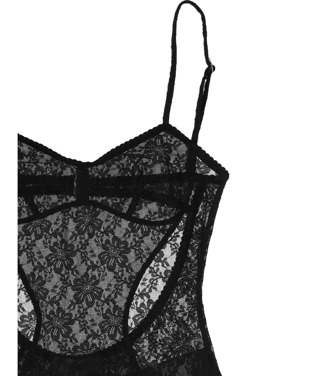 THE ATTICO Черное полиэстеровое боди, фото 2