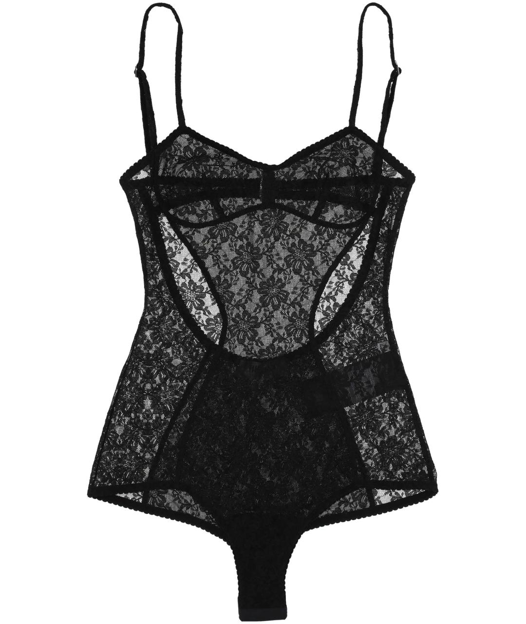 THE ATTICO Черное полиэстеровое боди, фото 1