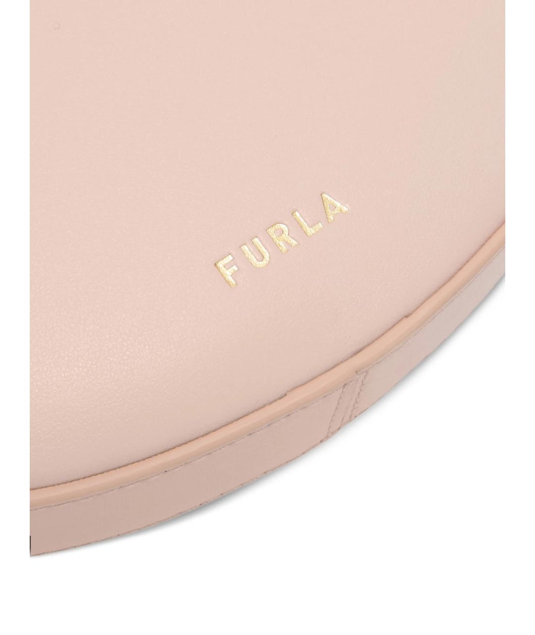 FURLA Розовая кожаная сумка через плечо, фото 4