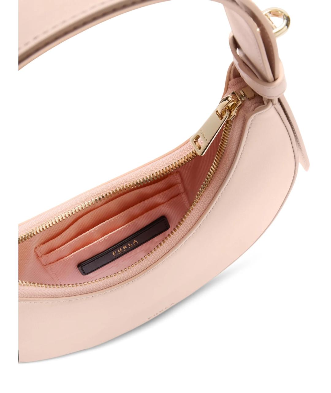 FURLA Розовая кожаная сумка через плечо, фото 3