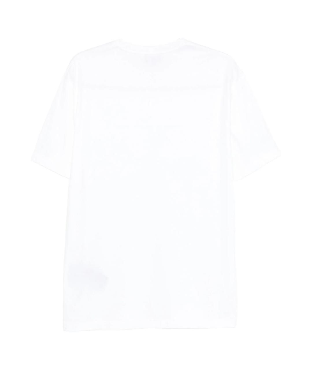 GIORGIO ARMANI Белая хлопковая футболка, фото 3