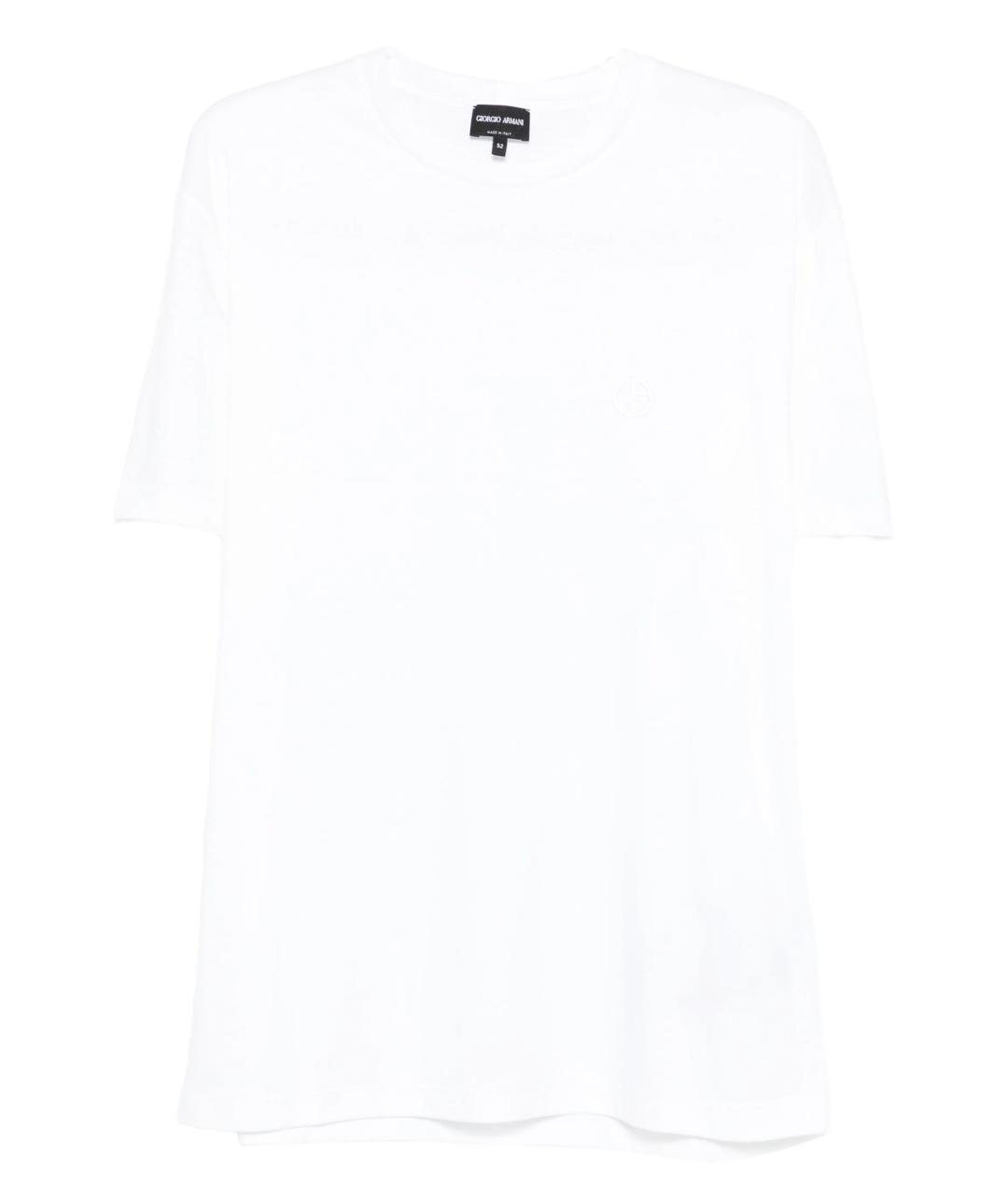 GIORGIO ARMANI Белая хлопковая футболка, фото 1