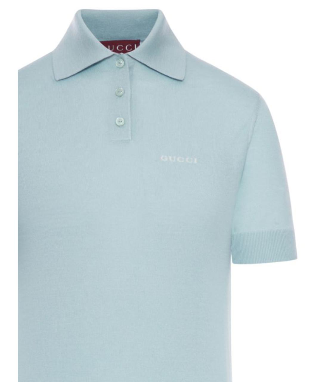 GUCCI Голубой шерстяной джемпер / свитер, фото 2