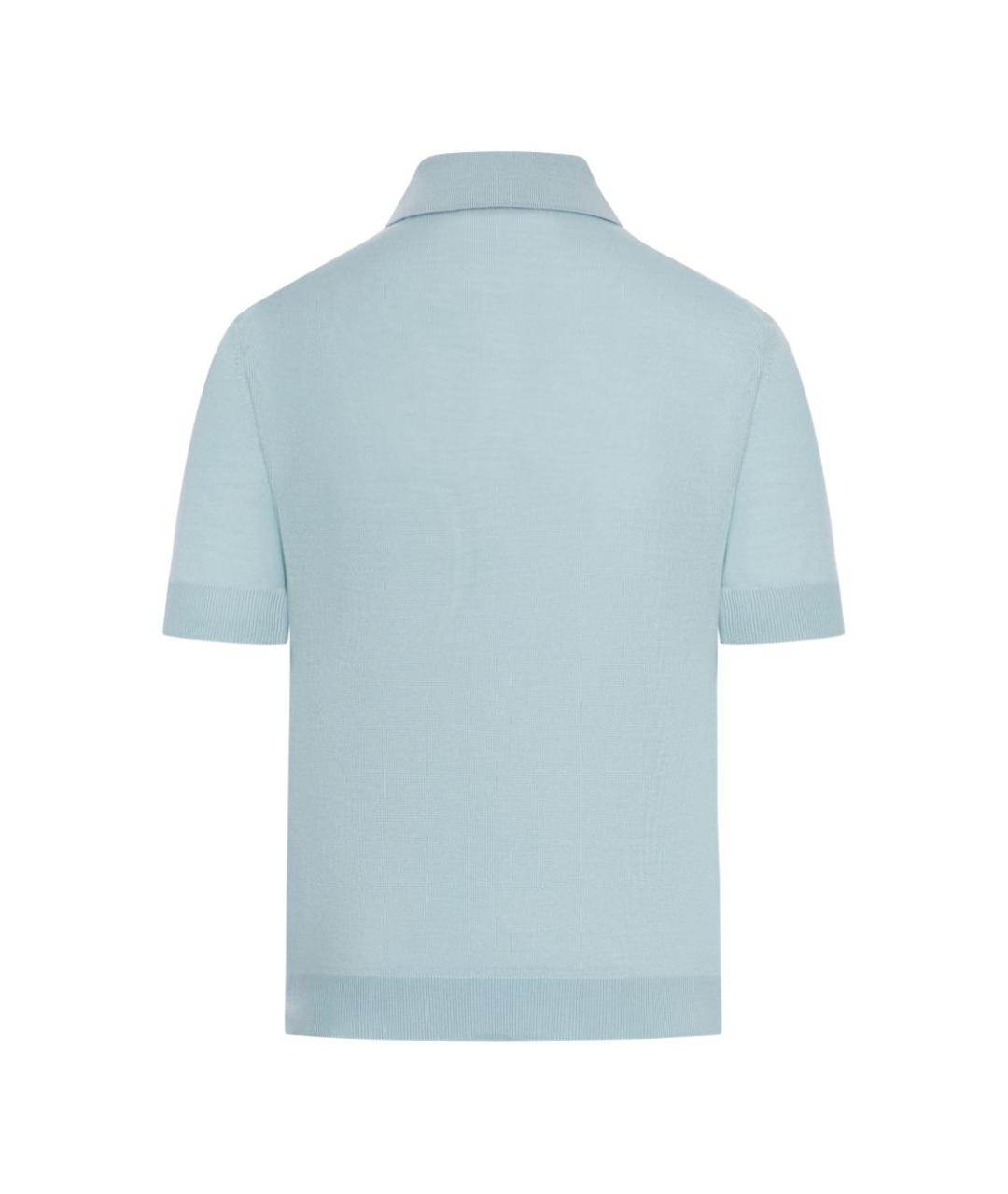 GUCCI Голубой шерстяной джемпер / свитер, фото 3