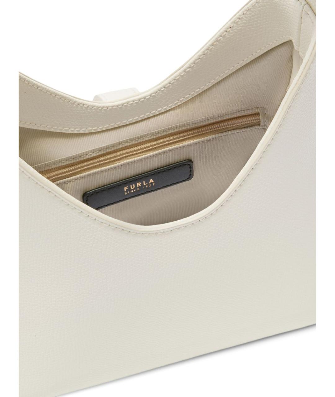 FURLA Бежевая кожаная сумка через плечо, фото 3