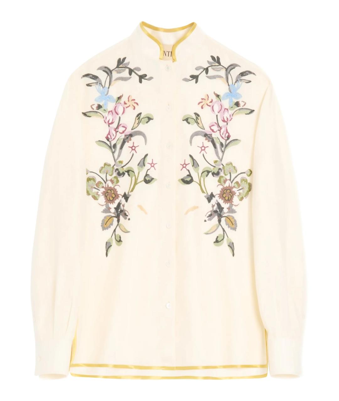 VALENTINO Бежевая льняная рубашка, фото 1