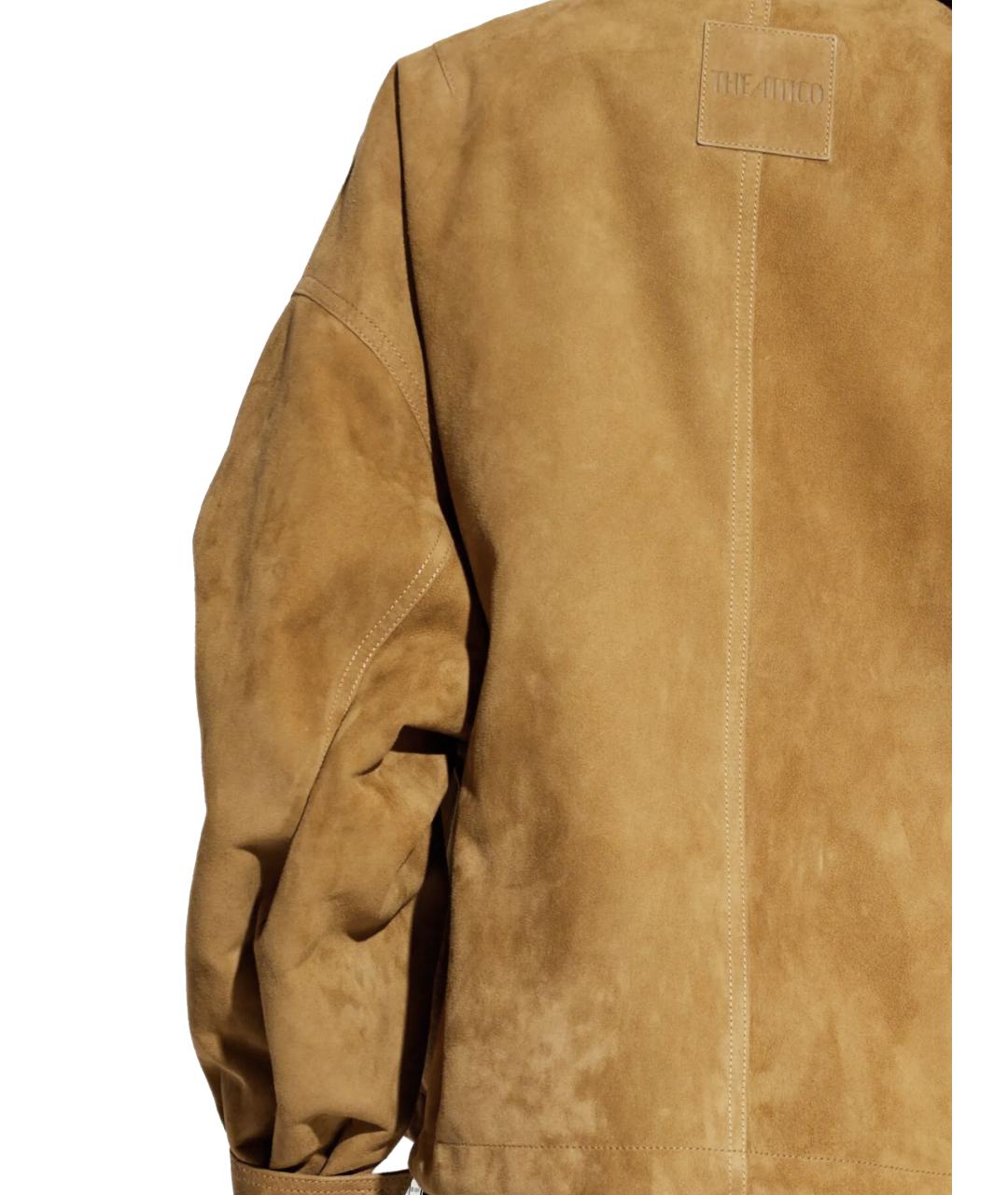 THE ATTICO Бежевая замшевая куртка, фото 3