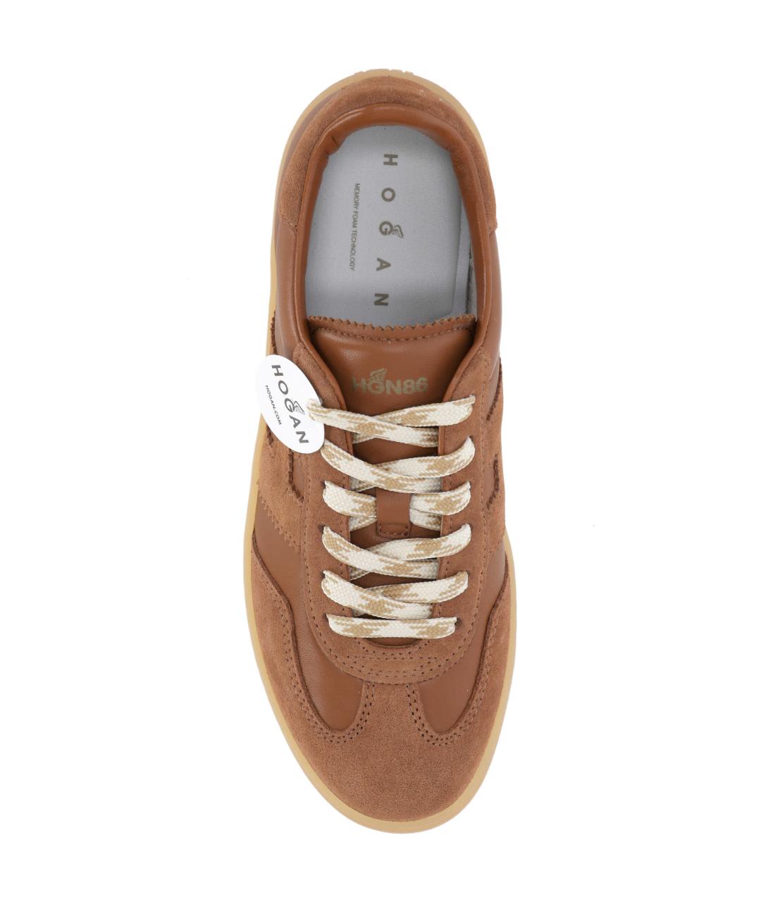HOGAN Коричневые кожаные кеды, фото 4