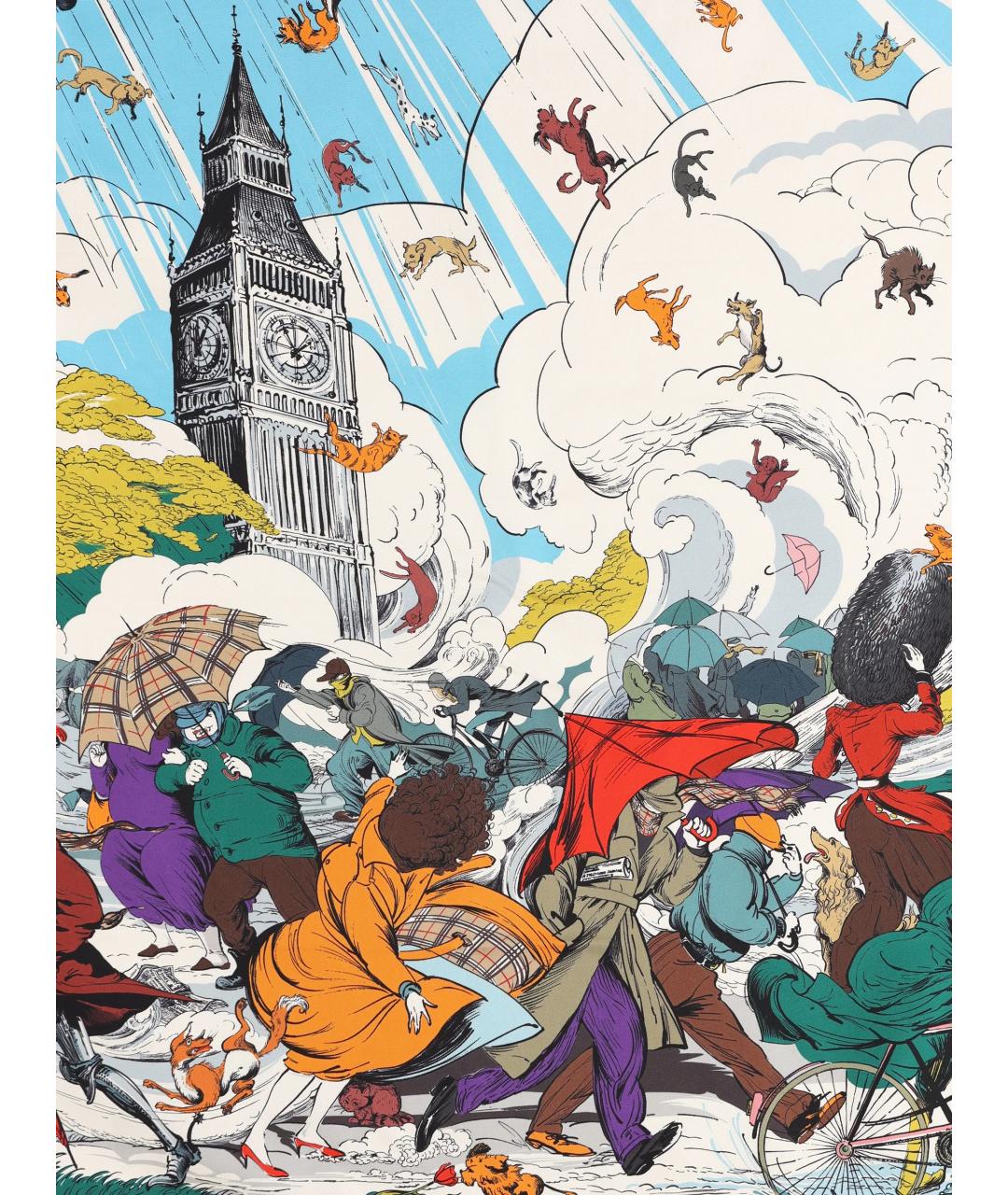 BURBERRY Мульти шелковый платок, фото 2