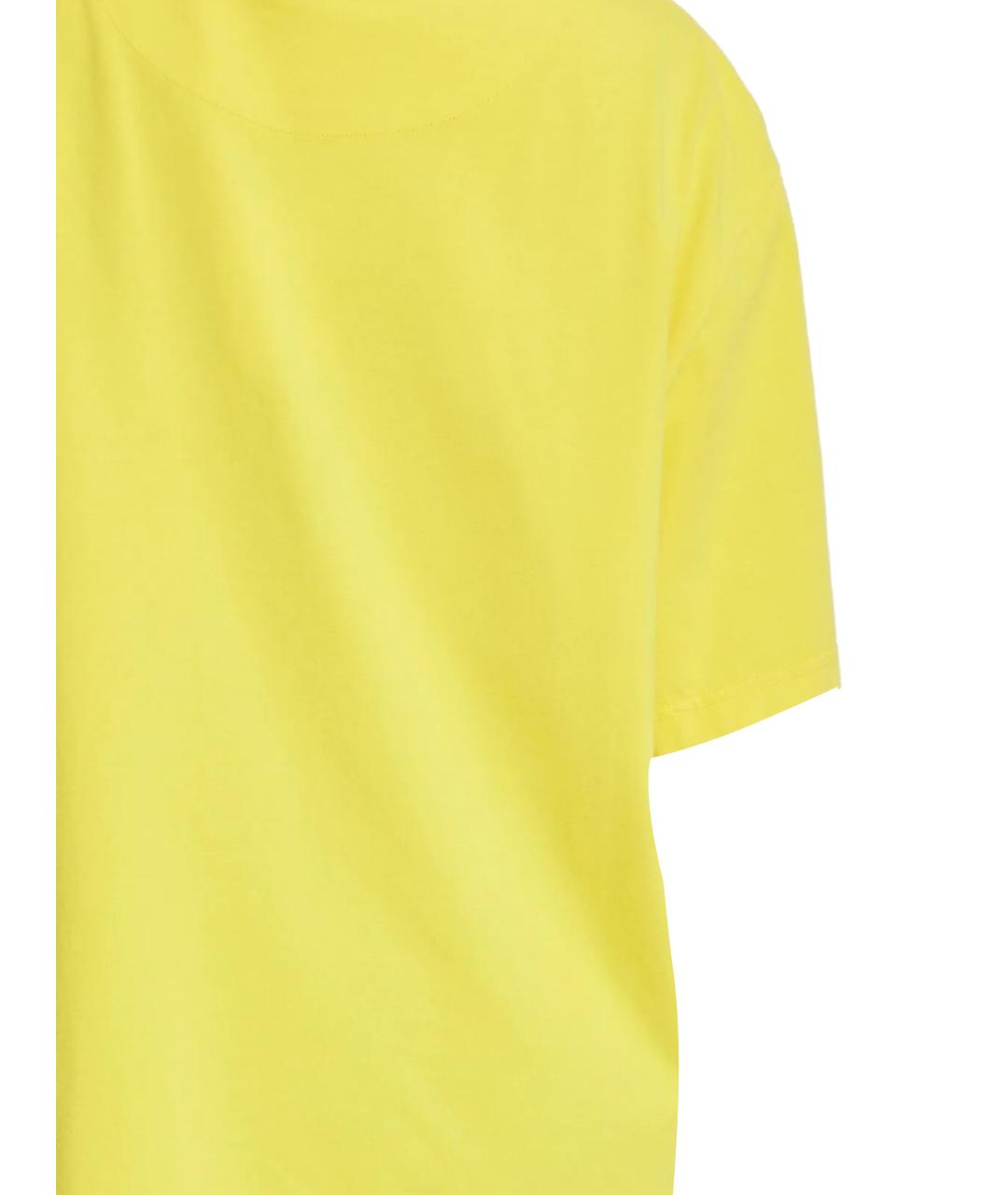 THE ATTICO Желтая хлопковая футболка, фото 3