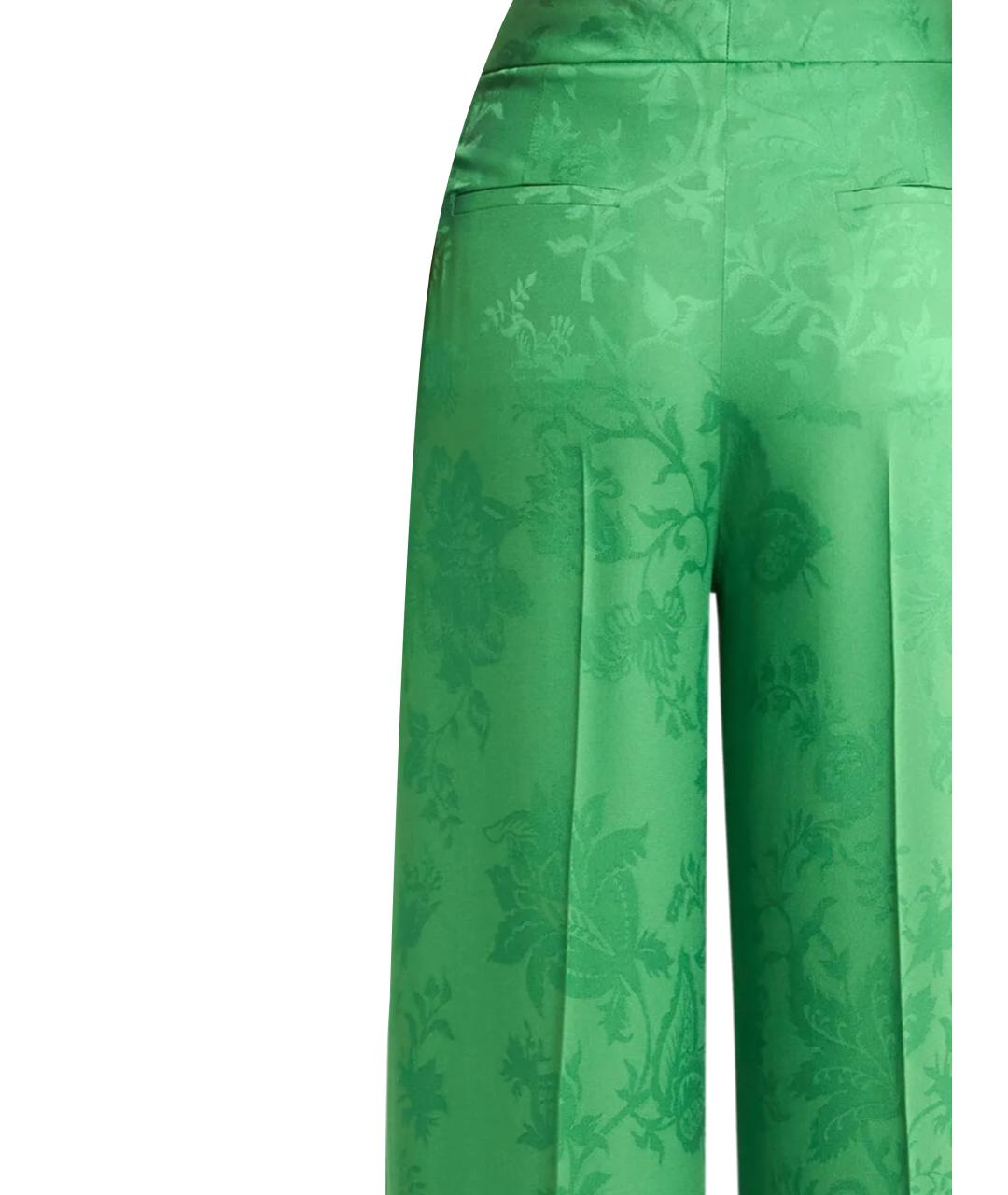 ETRO Зеленые ацетатные прямые брюки, фото 3