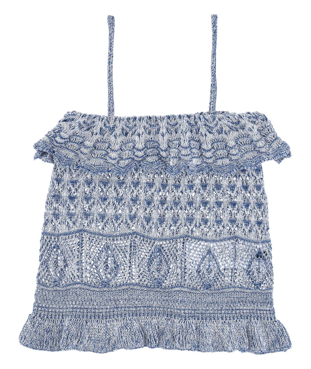 ETRO Синяя хлопковая майка, фото 1