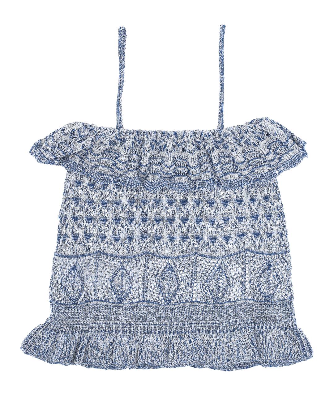 ETRO Синяя хлопковая майка, фото 3