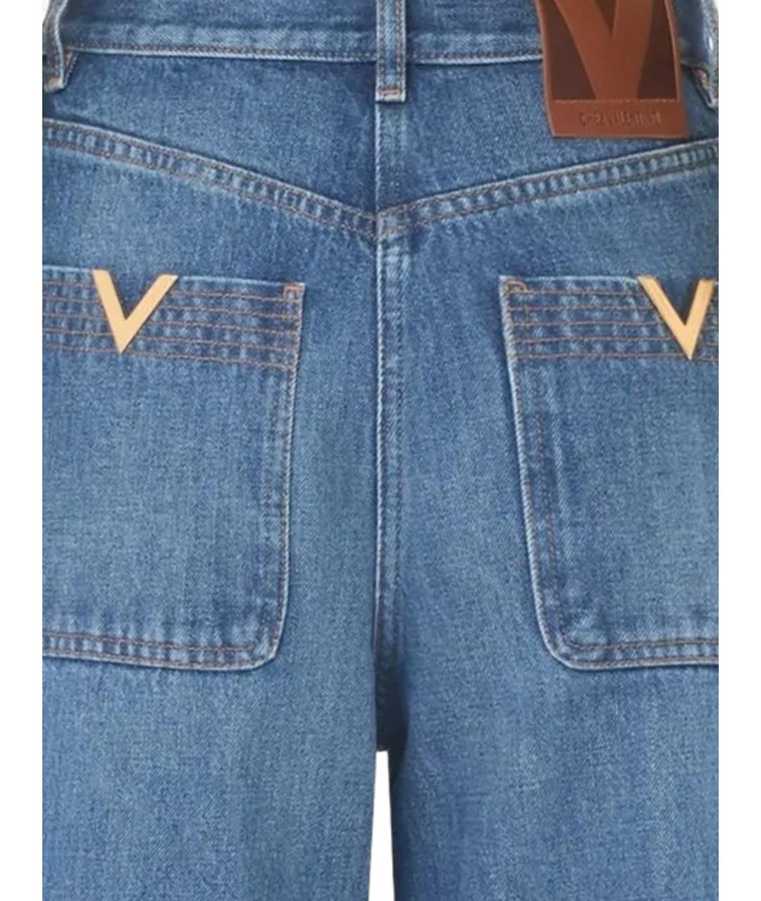 VALENTINO Синие хлопковые прямые джинсы, фото 3