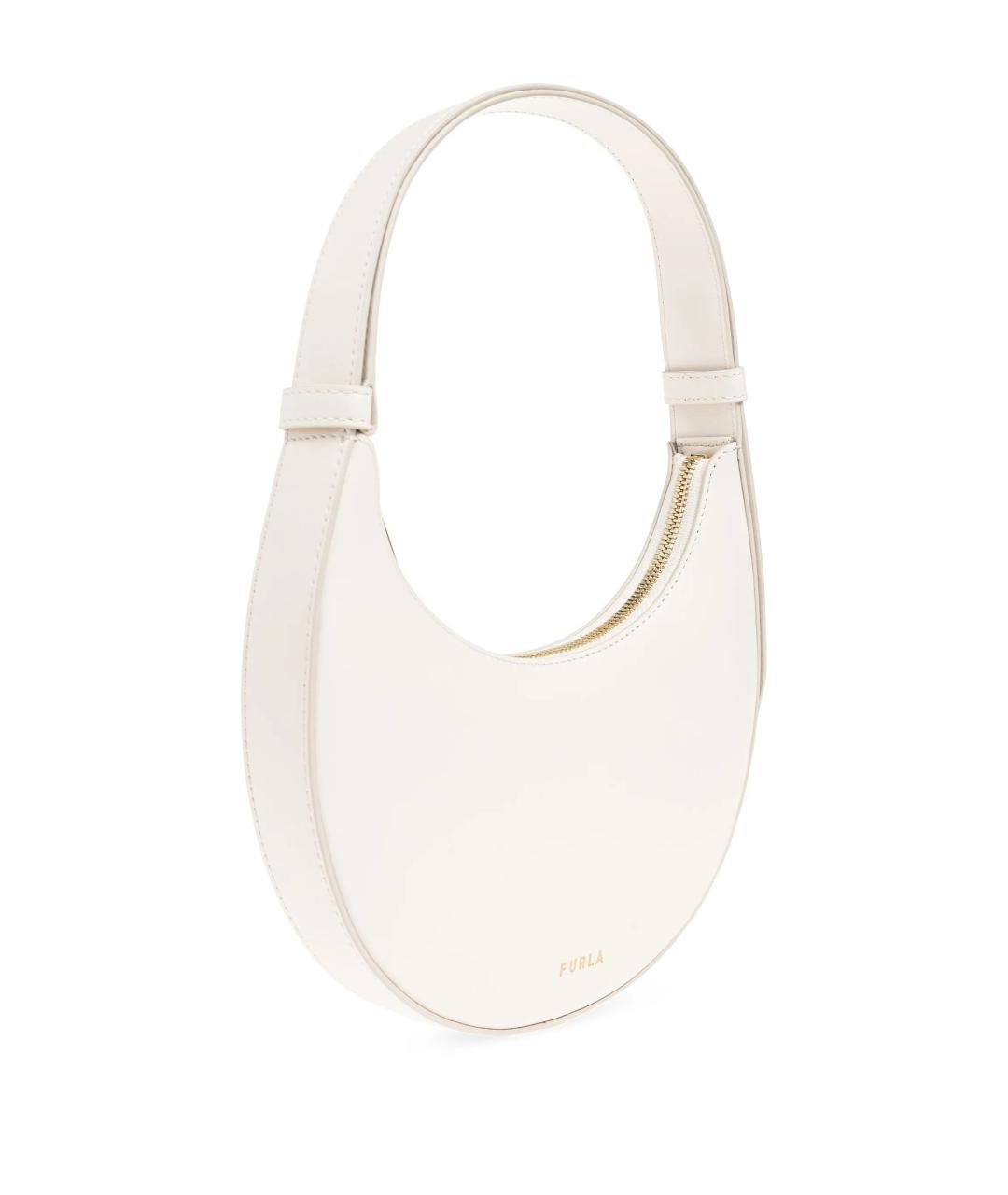 FURLA Бежевая кожаная сумка через плечо, фото 2