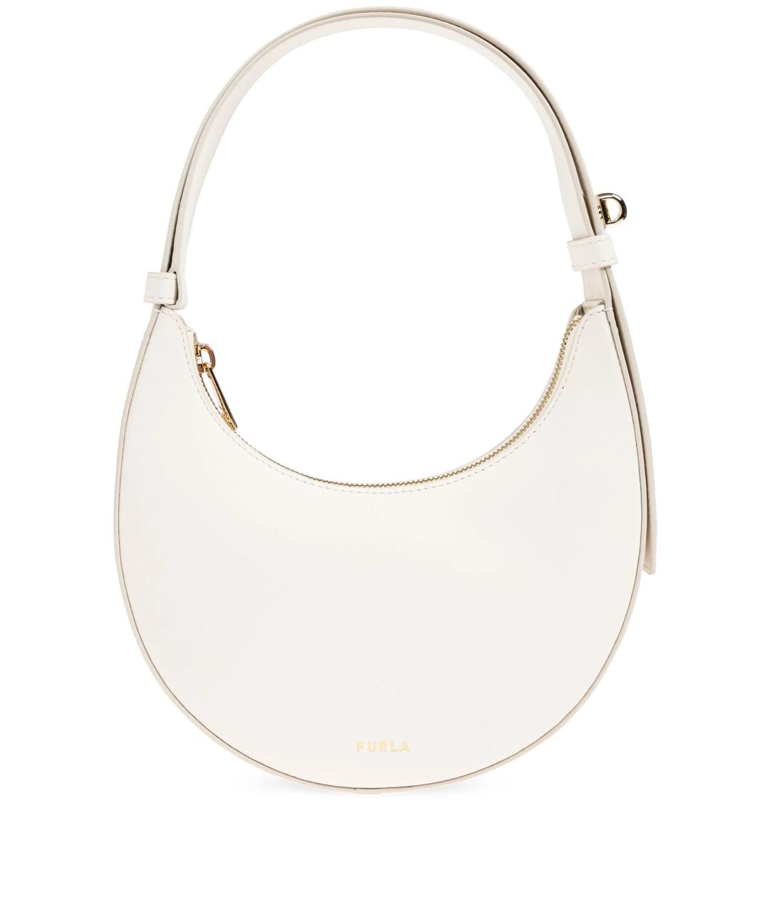 FURLA Бежевая кожаная сумка через плечо, фото 1