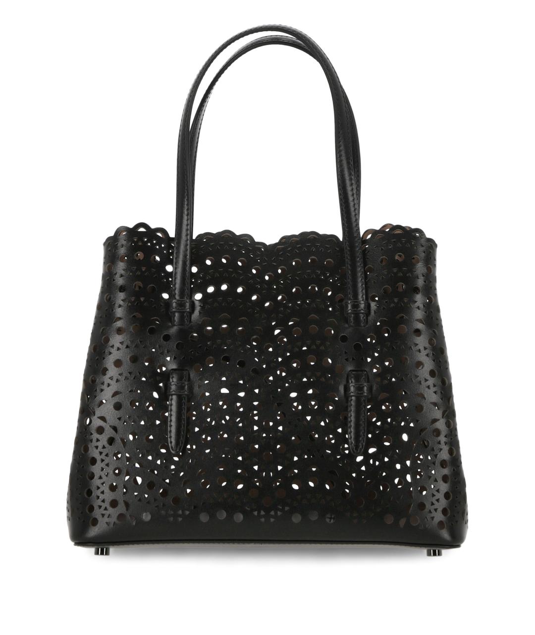 ALAIA Черная кожаная сумка тоут, фото 3