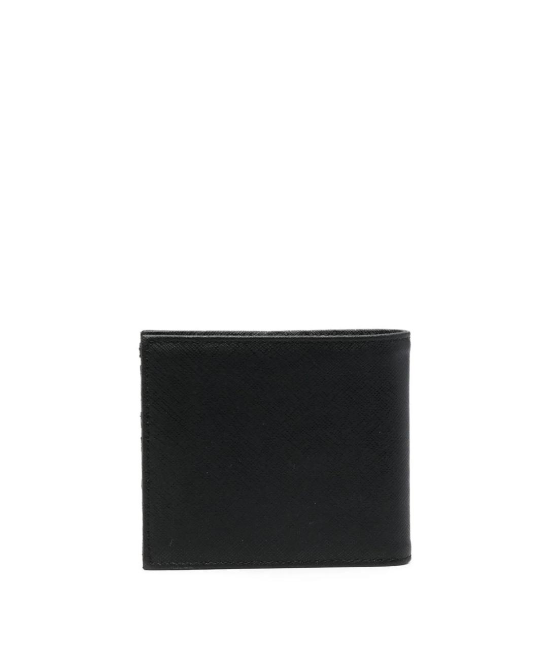 EMPORIO ARMANI Черный полиуретановый кошелек, фото 3