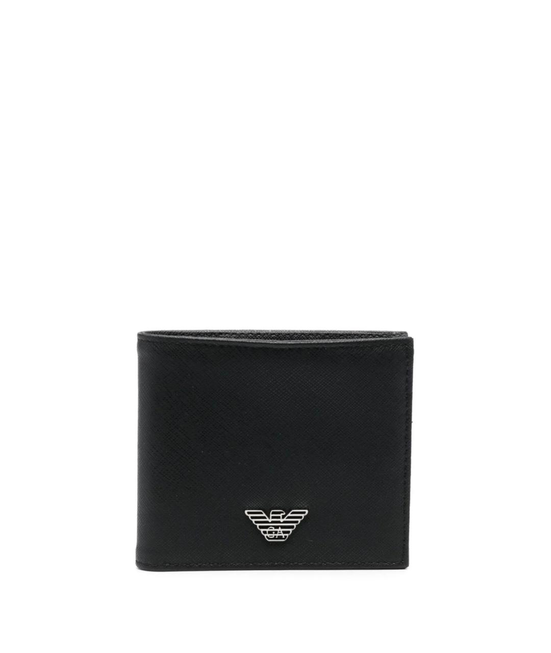 EMPORIO ARMANI Черный полиуретановый кошелек, фото 1