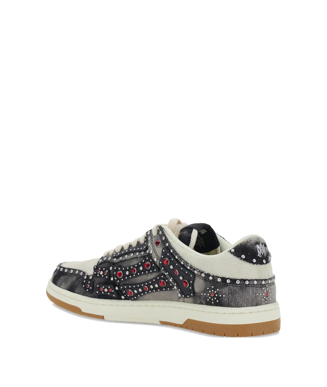 AMIRI Черные текстильные низкие кроссовки / кеды, фото 3