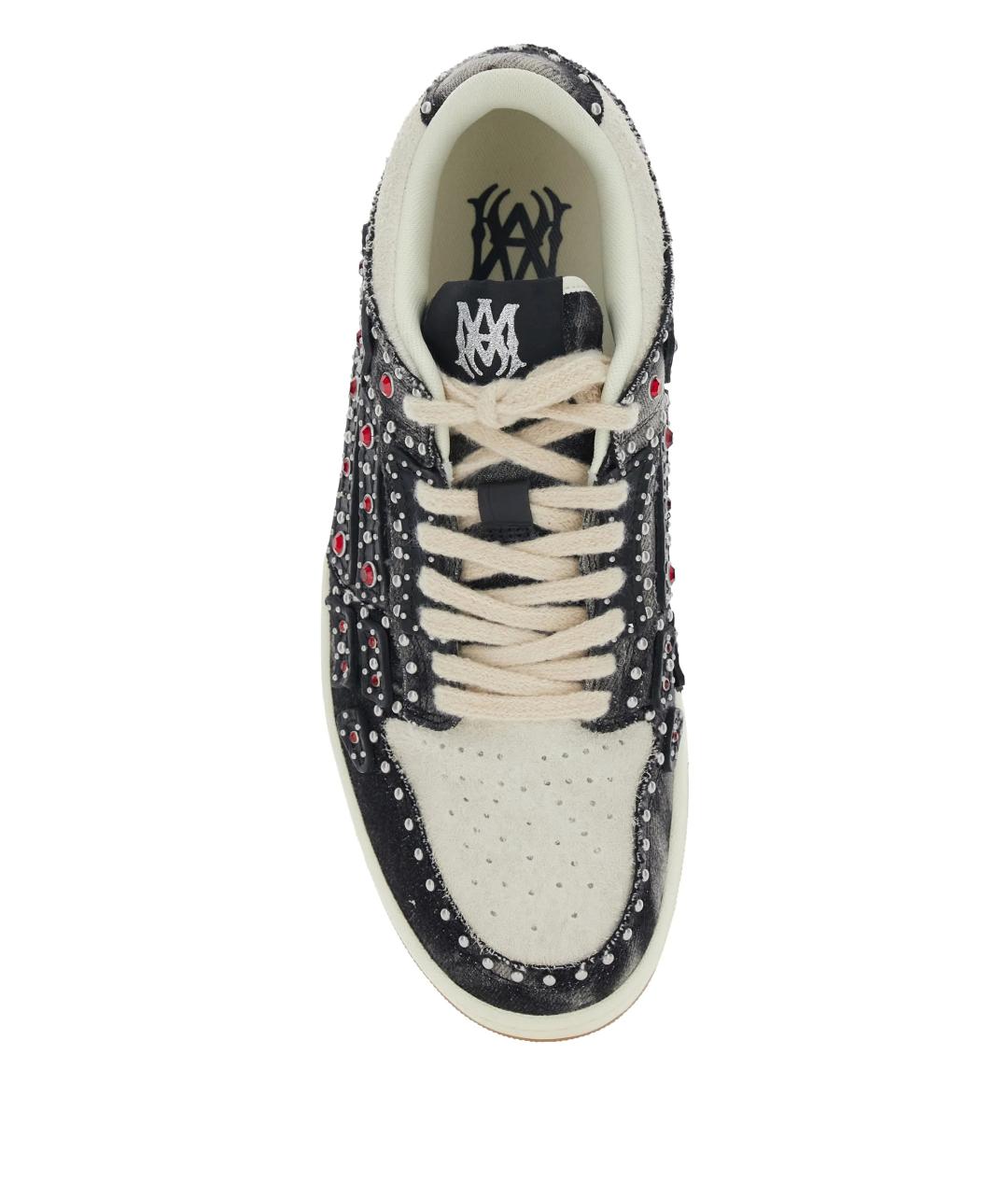 AMIRI Черные текстильные низкие кроссовки / кеды, фото 4