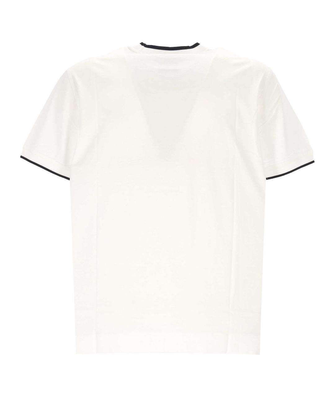 EMPORIO ARMANI Бежевая хлопковая футболка, фото 3